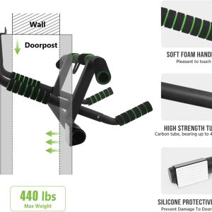 2024 Upgrade Multi-Grip Pull Up Bar with Smart Larger Hooks Technology - USA Original Patent, Designed, Shipped, Warranty
