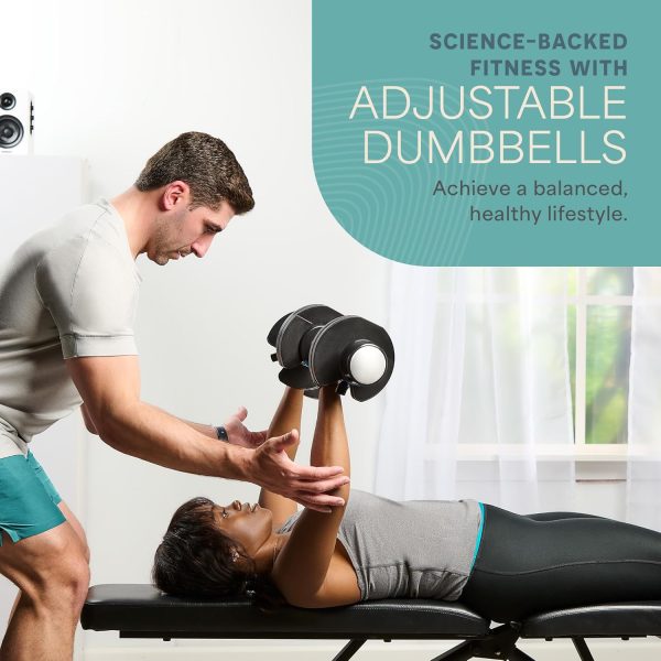Lifepro Adjustable Dumbbells Set/Single - 15lb 43lb 55lb 90lb 25 lb Dumbbell Sets with Rack - Quick Adjust, Secure Grip weights dumbbells set - Compact Hand Weights for Women/Men at Home Gym - Image 9