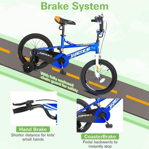 WEIZE Kids Bike,16 20 Inch Children Bicycle for Boys Girls Ages 4-12 Years Old, Rider Height 38-60 Inch, Coaster Brake, Multiple Color Options - Image 3